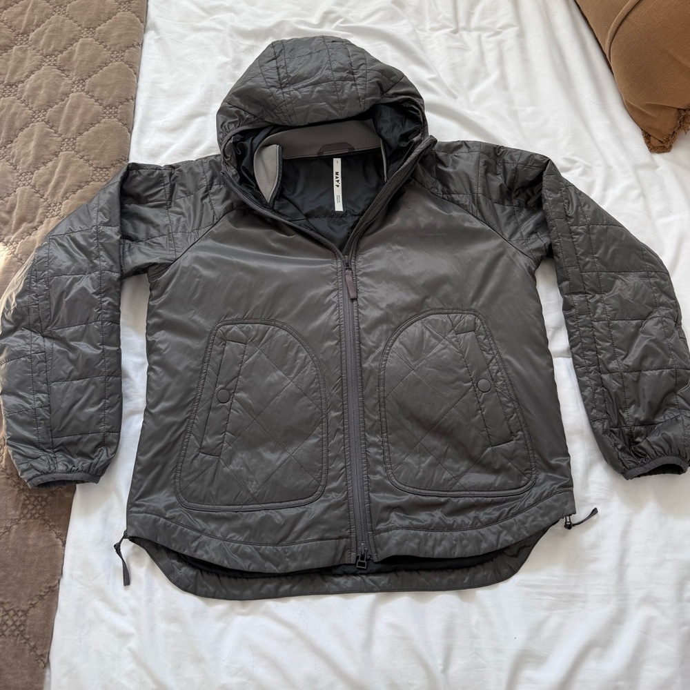 MAAP x The Arrivals Alt Road Jacket - Grey, Hooded Packable Quilted, Side Zips